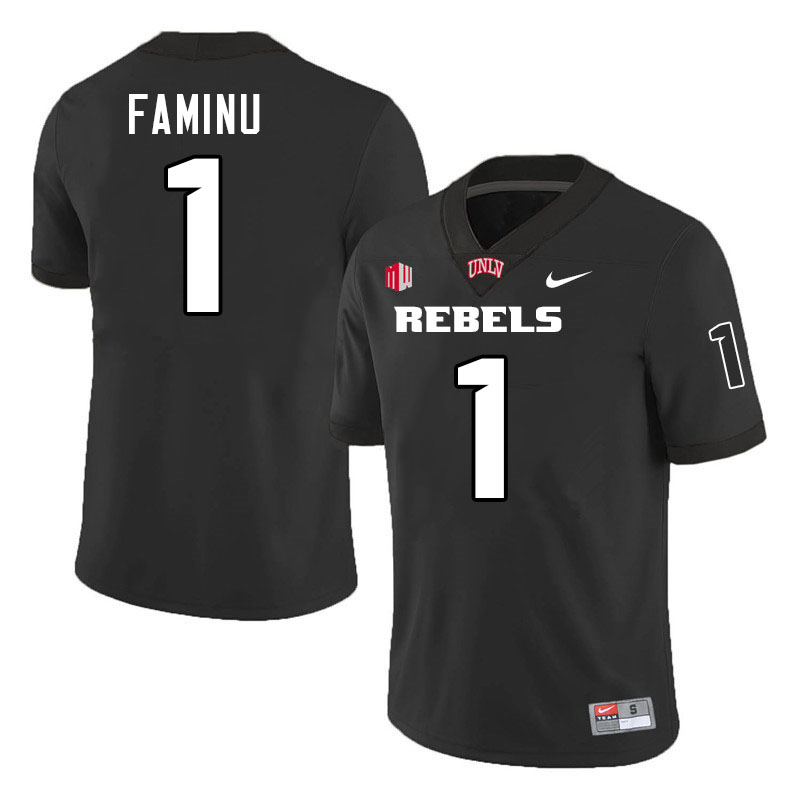 James Faminu UNLV Jersey,UNLV Rebels Football Uniforms,Jerseys,Gears-Black